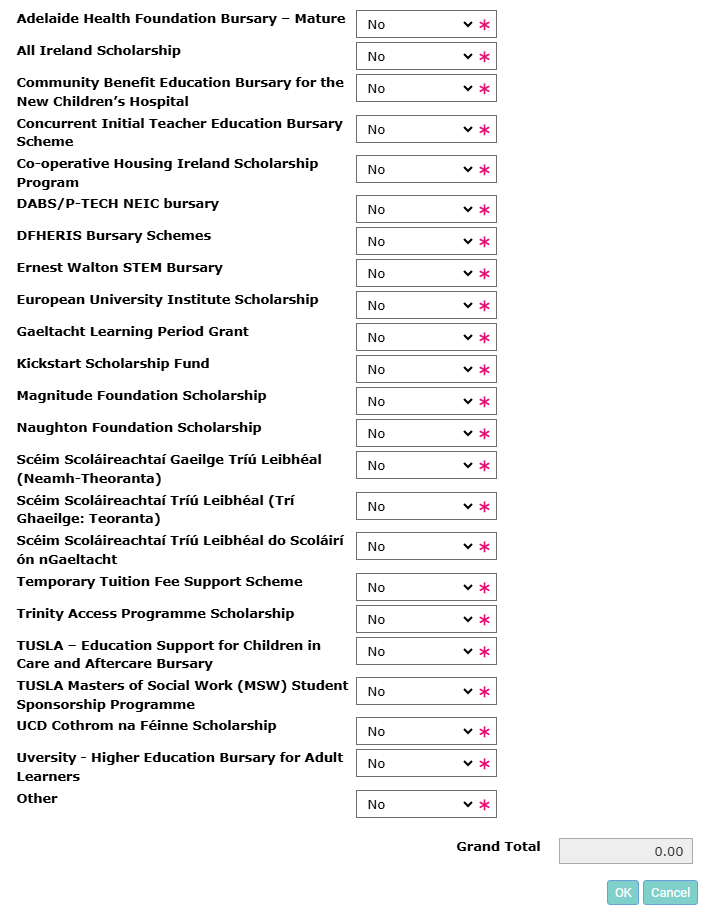 Income - Scholarships & Bursaries 26/27
