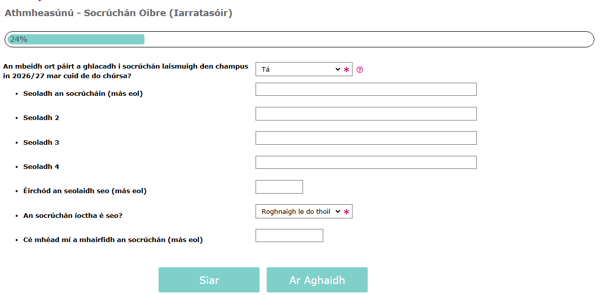 Reassessment Irish - Work Placement Yes